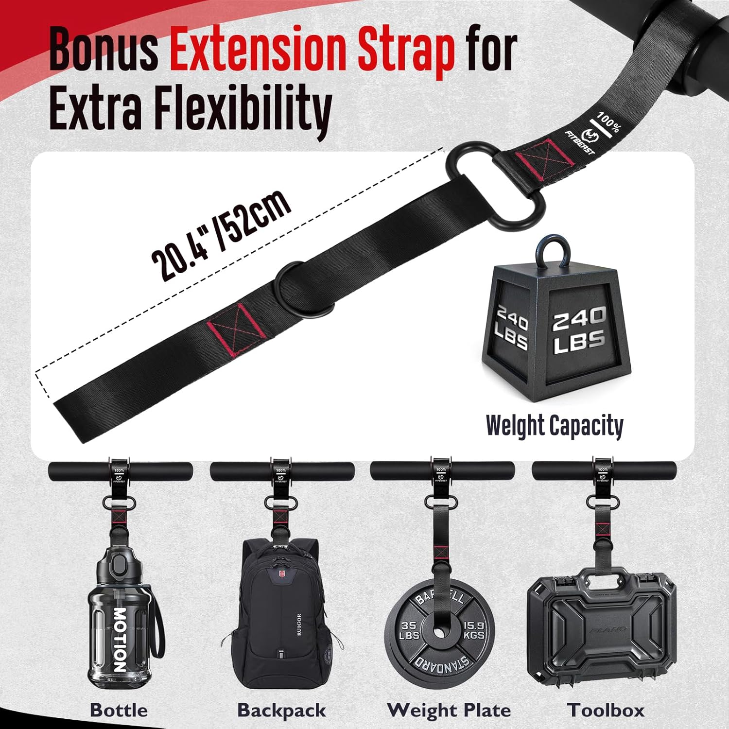 Thumbnail 3 de FitBeast Forearm Strengthener Wrist Roller — Adjustable Grip Trainer