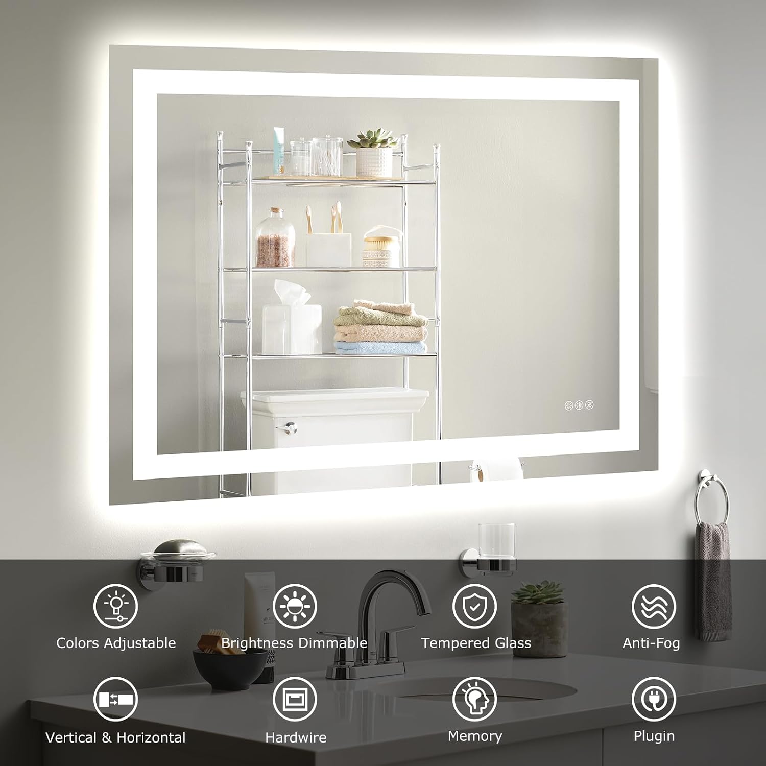 Detalle de Hivone 40X30 LED Bathroom Mirror
