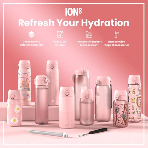 Thumbnail 6 de Ion8 Water Bottle 500 ml/18 oz Rose Pink – Leak-Proof, Dishwasher Safe, BPA Free