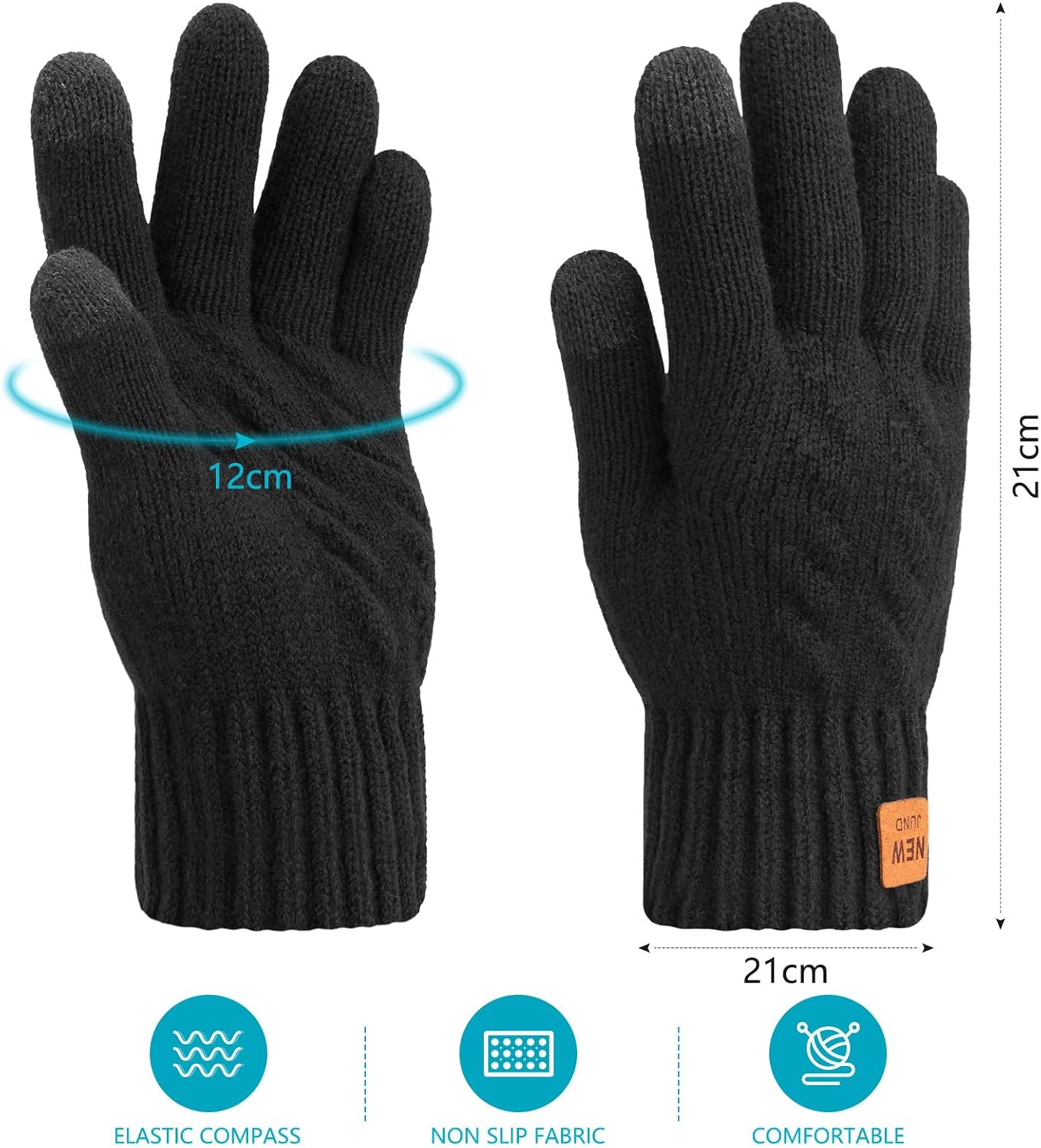 Detalle 2 de ytorgr Winter Thermal Gloves for Women — touch-screen gloves