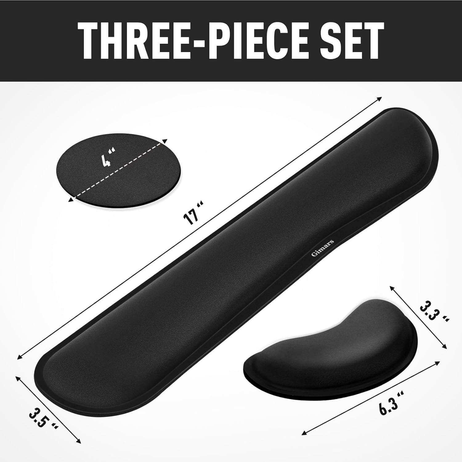 Detalle 2 de Gimars Upgrade Silky Gel Memory Foam Wrist Rest for Keyboard and Mouse ๐ฑ