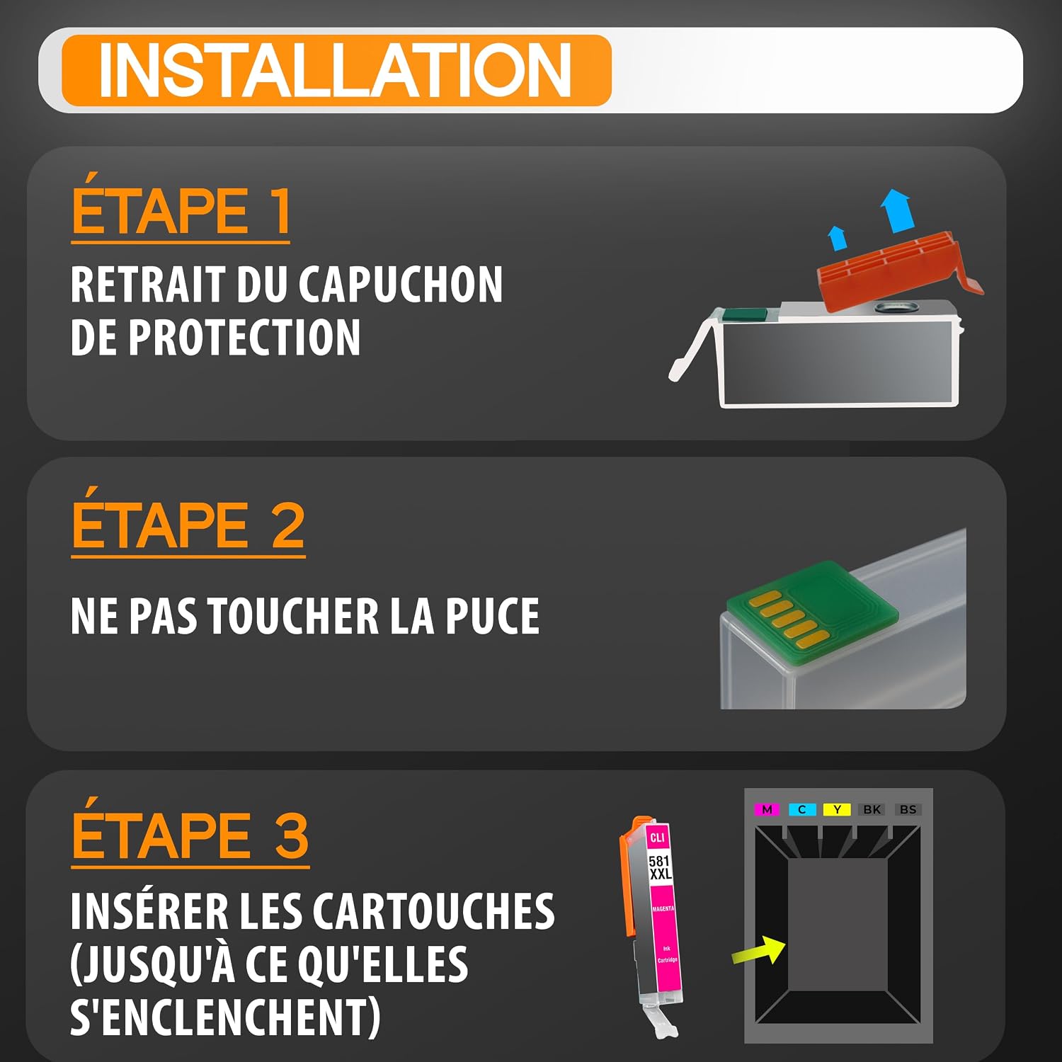 Detalle 2 de Supply Guy 580XXL/581XXL – Multipack compatible Canon PGI-580 & CLI-581 pour Pixma