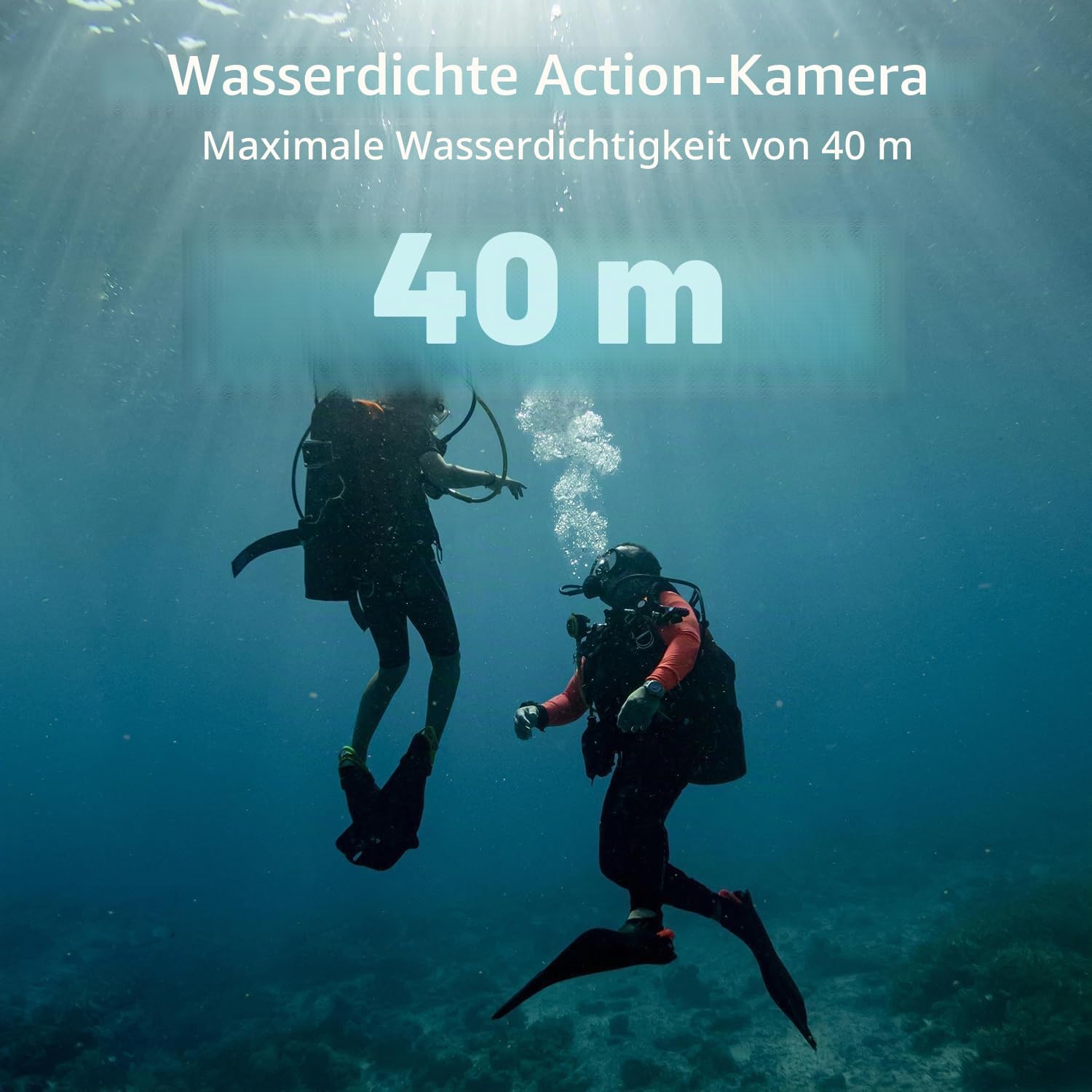 Detalle de Apexcam M90 Action Cam – 4K60FPS, 64MP, EIS, Unterwasser bis 40 m, inklusive Zubehör-Set