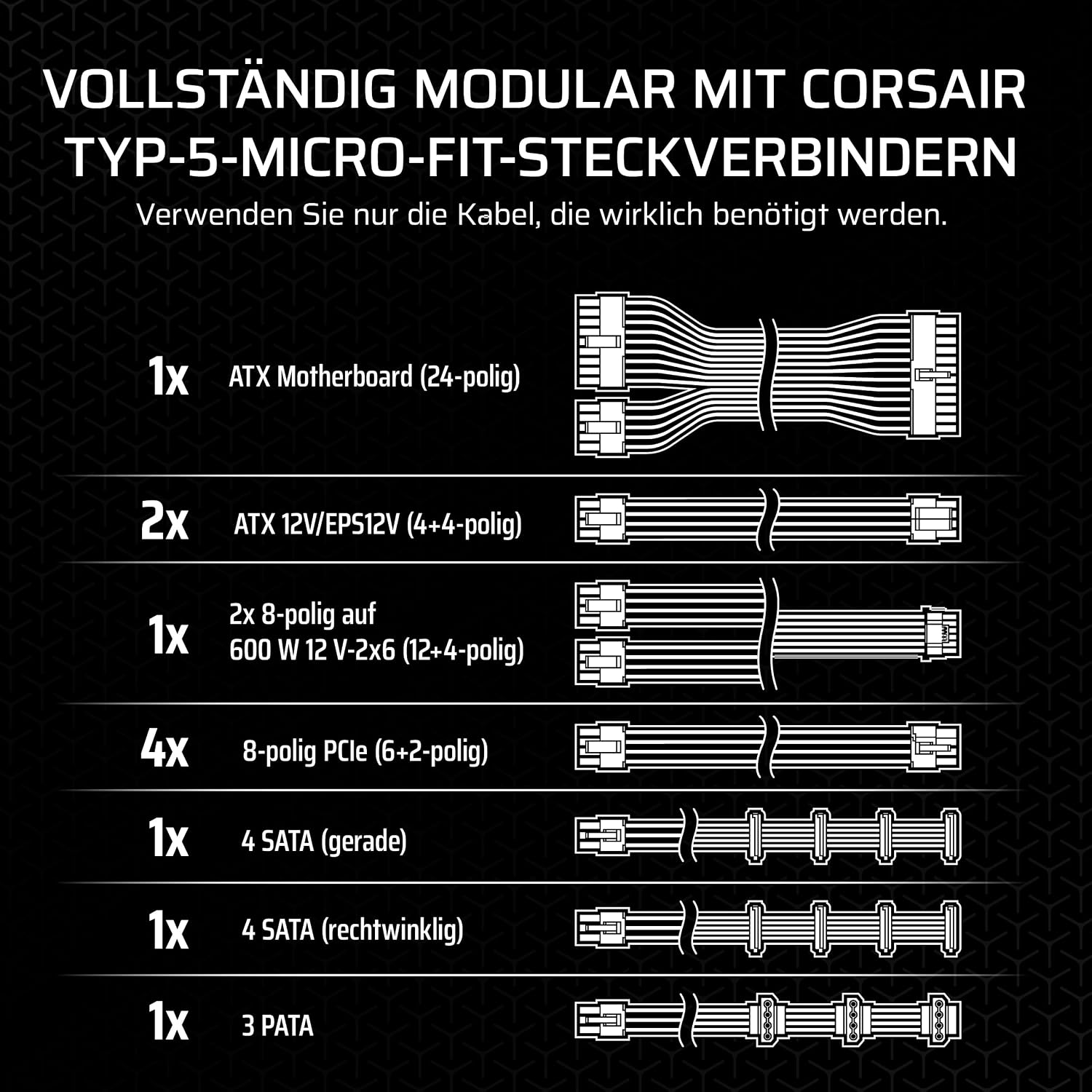 Thumbnail 5 de Corsair SF1000 (2024) Vollständig modulare SFX Netzteil