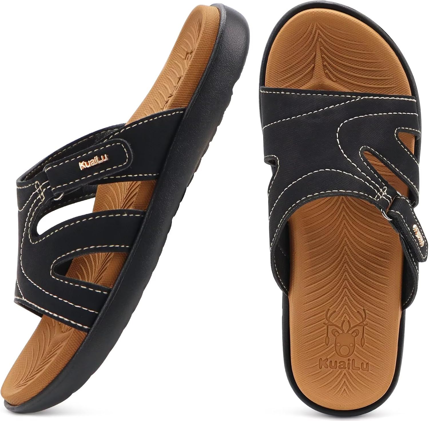 Thumbnail 1 de KuaiLu Women’s Fashion Orthotic Slides Sandals with Arch Support Cushion
