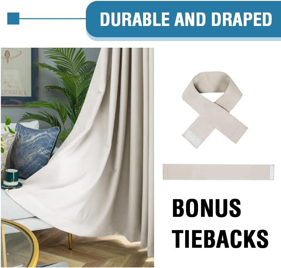 Detalle de BellaHills blackout curtains 100% blackout