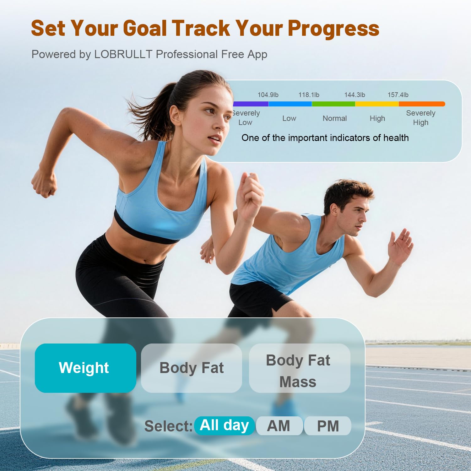Detalle 2 de LOBRULLT Smart Body Weight Scale, 5.8-Inch Display, Bluetooth, 23 Metrics