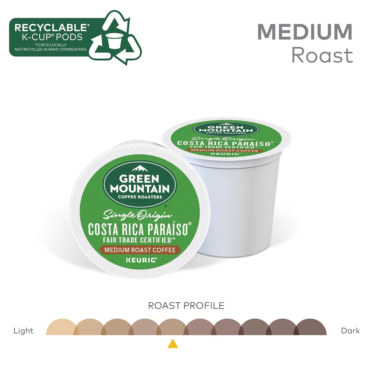 Detalle de Green Mountain Costa Rica Paraiso K-Cup Coffee Pods, Medium Roast, 96 Count