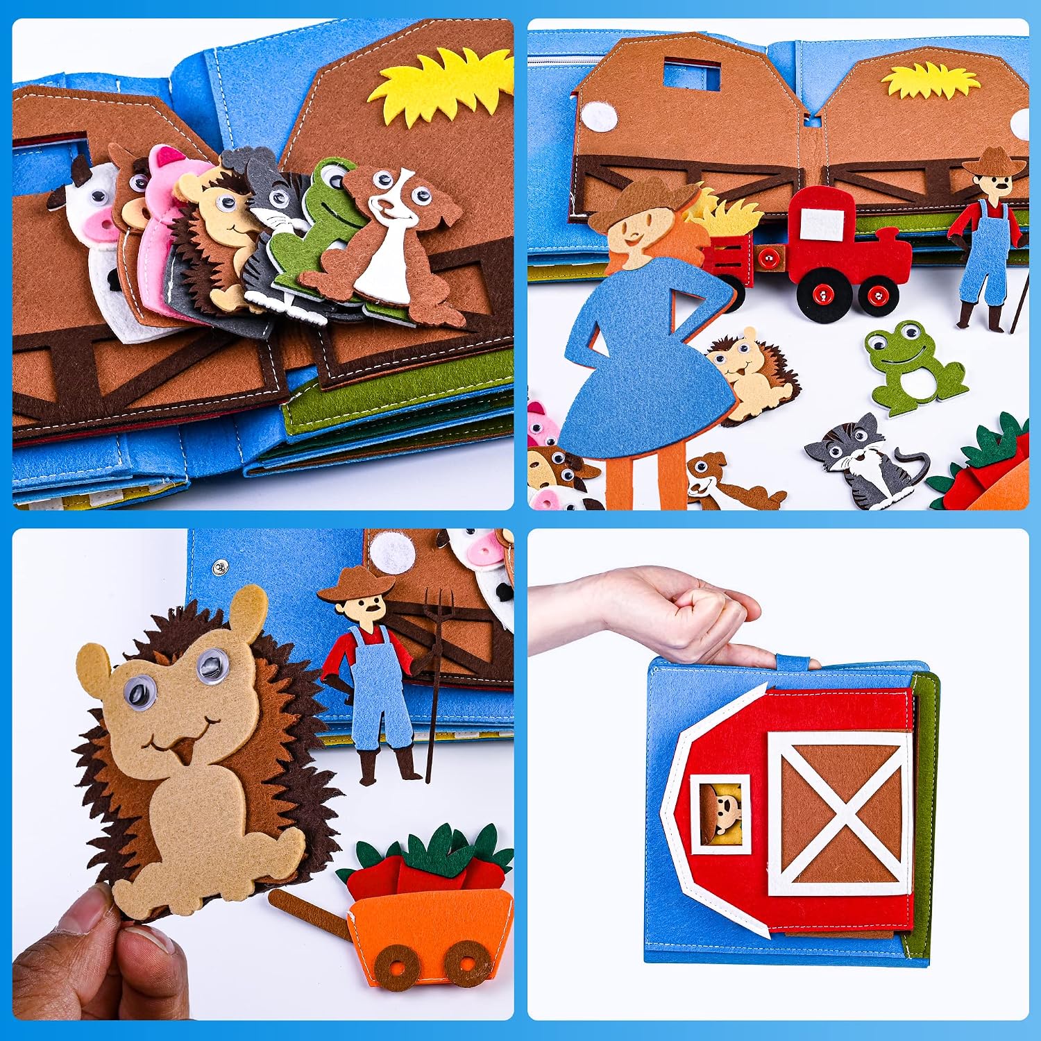 Thumbnail 6 de Quiet Book 3D Filz Beschäftigungsbuch für Kinder 🎲
