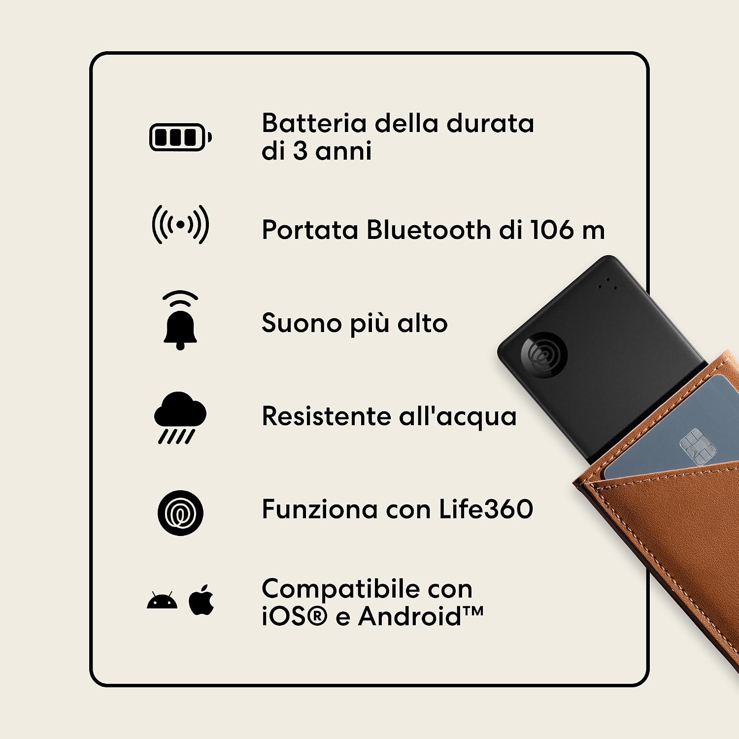 Thumbnail 6 de Life360 Tile Slim: Localizzatore Bluetooth ultra-sottile per portafogli, bagagli e molto altro