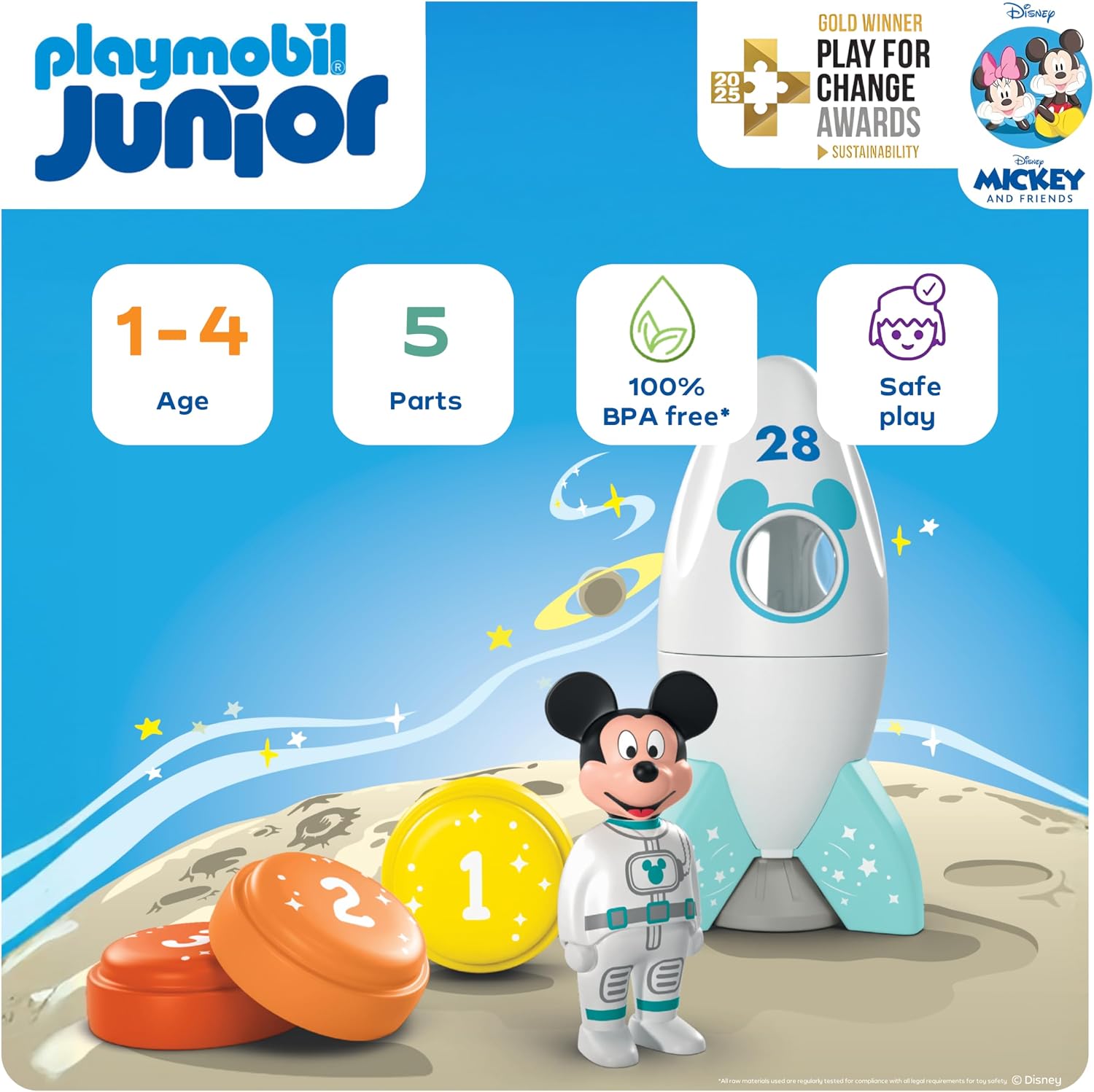Detalle 2 de Playmobil 71771 Mickey Mouse Rocket for toddlers 🚀