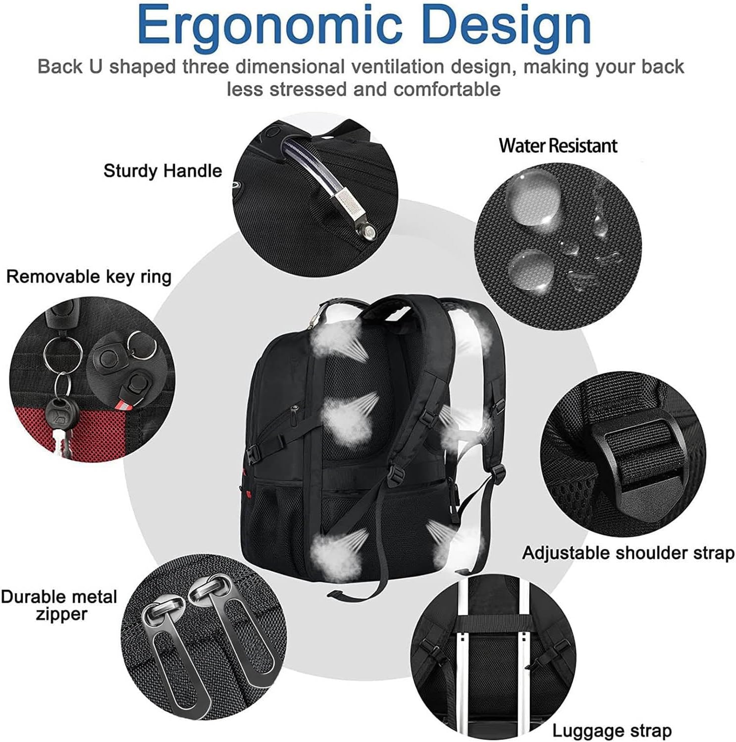 Thumbnail 2 de Z-MGKISS 52L Travel Laptop Backpack
