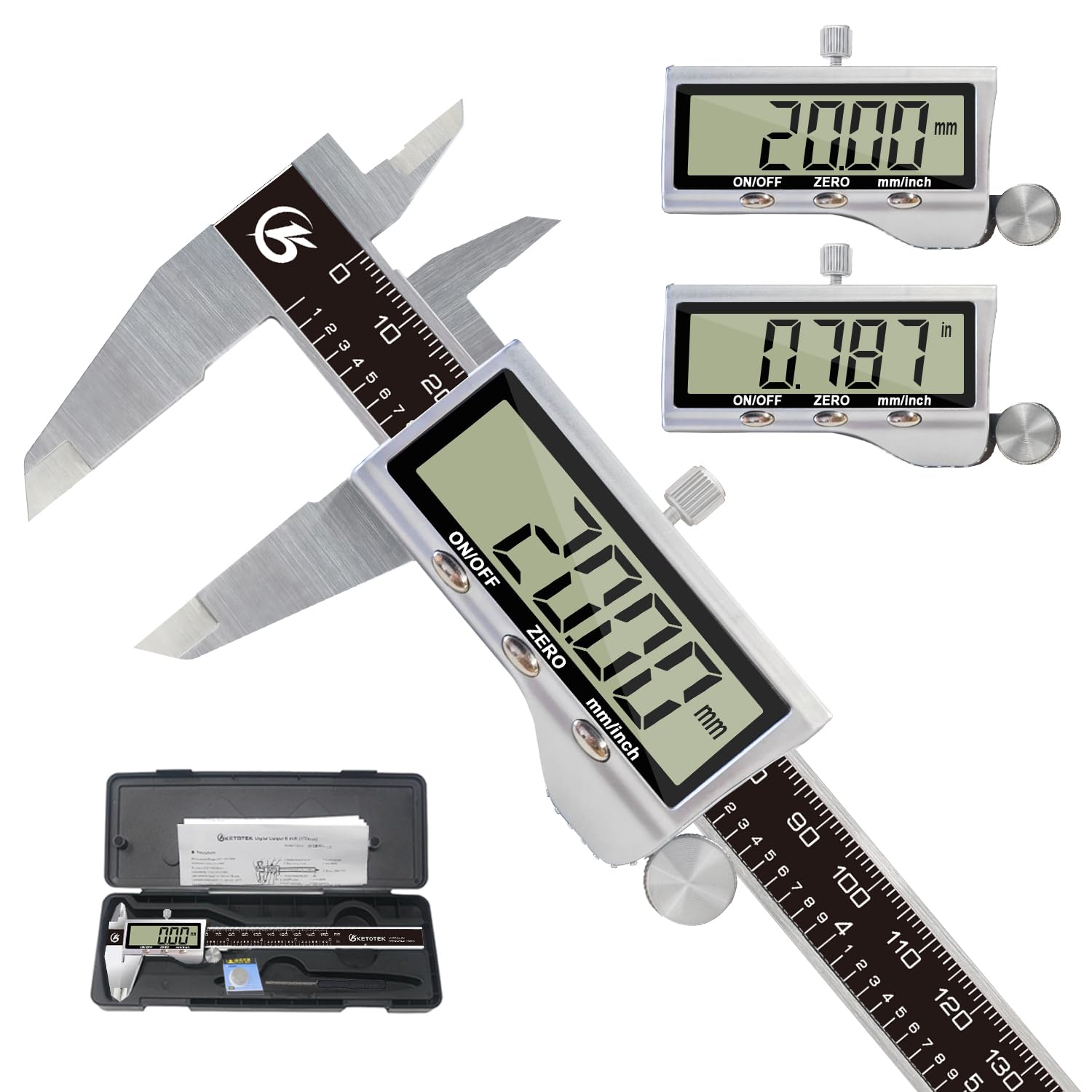 Detalle de KETOTEK Calibro digitale 150 mm per misure di precisione 📏