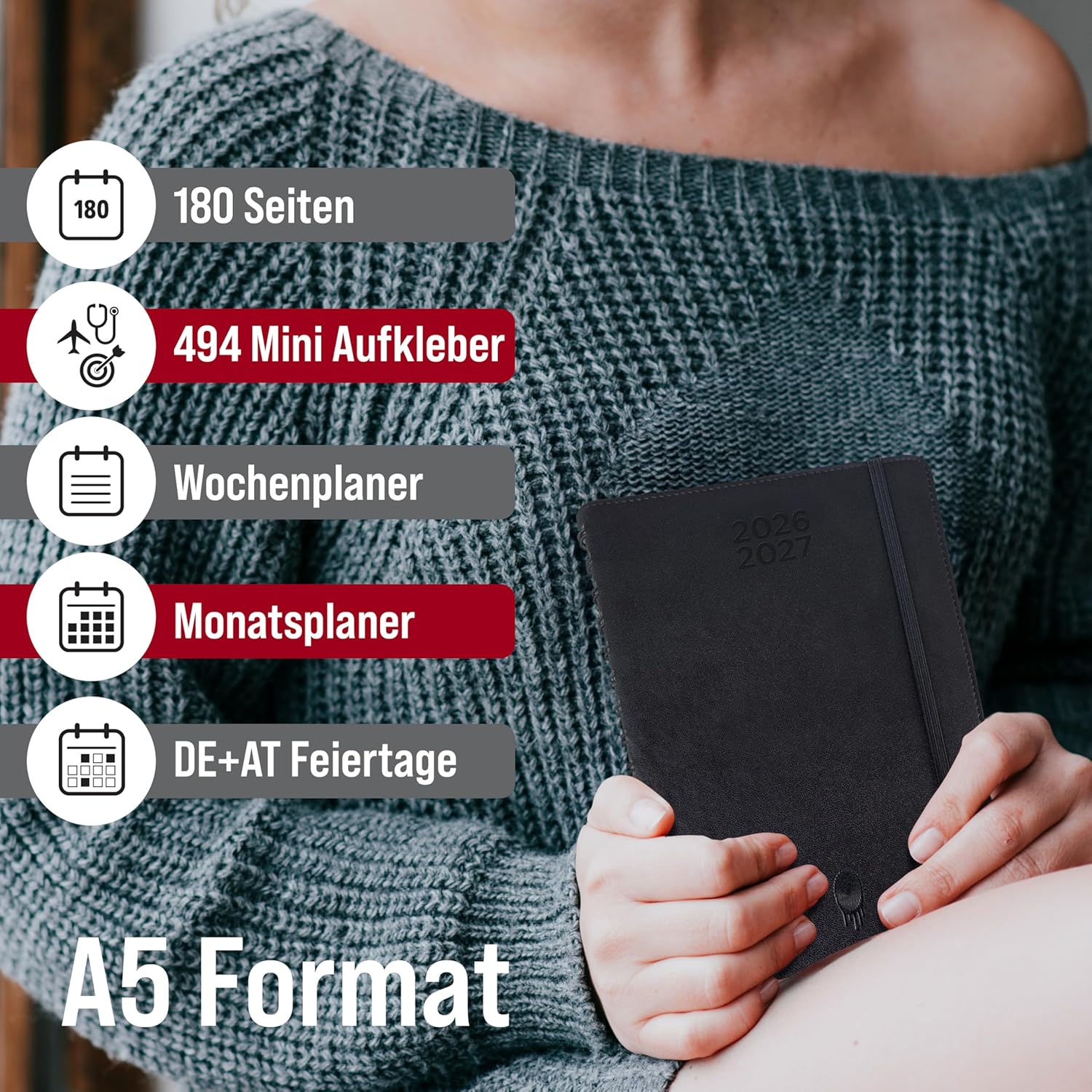 Thumbnail 3 de colortouch Terminplaner 2026/2027 – Kalender A5 im Ringbuch, 14 Monate Juli 2026 bis August 2027