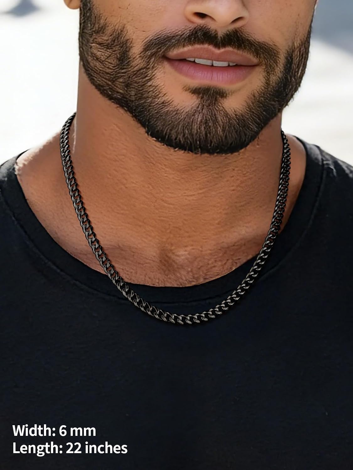 Detalle de U7 Chaîne homme maille gourmette 6 mm