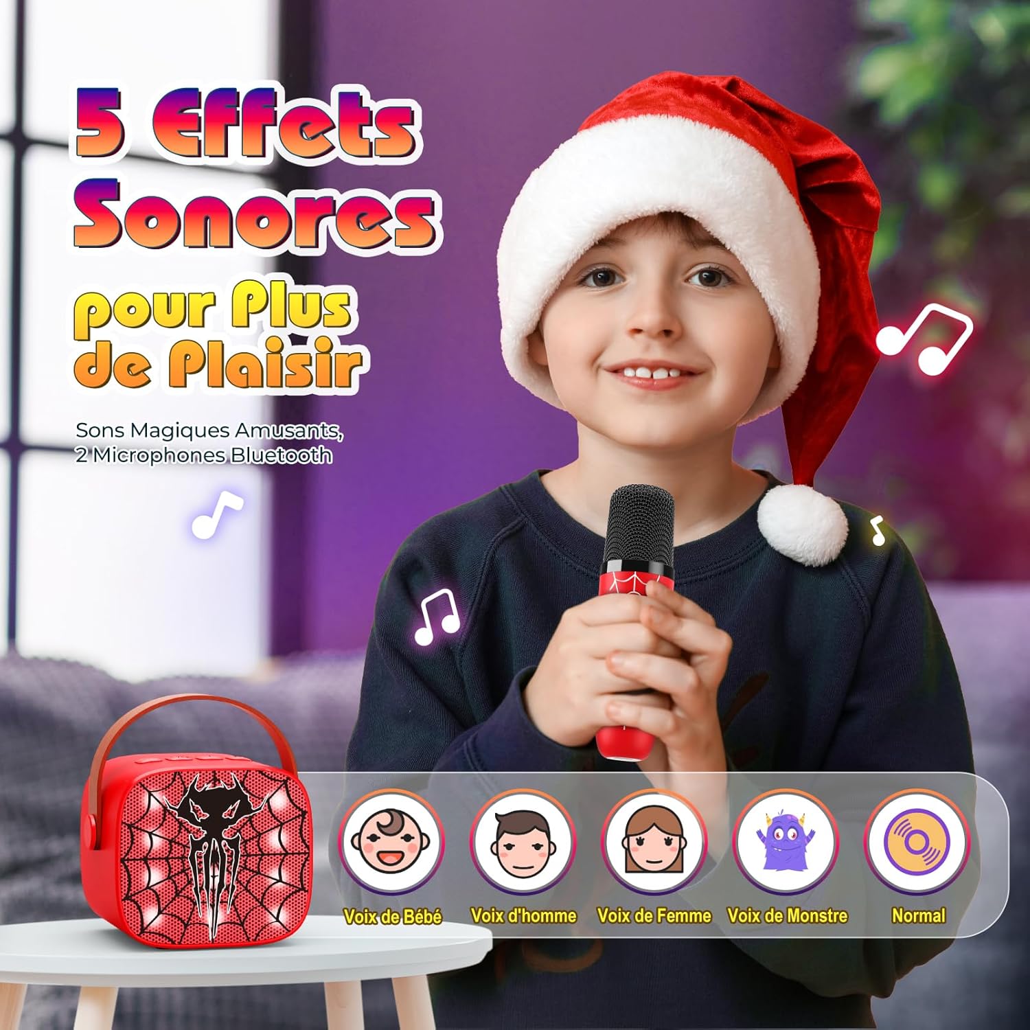 Thumbnail 3 de Braxel Micro Karaoké enfant avec 2 micros sans fil Bluetooth (3 à 12 ans)