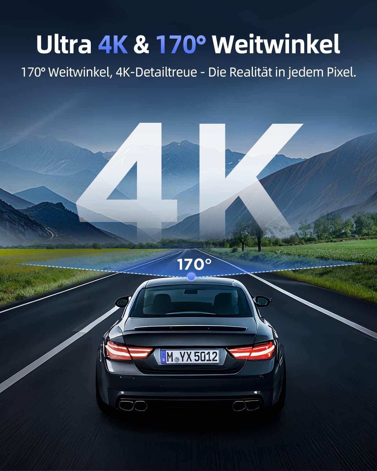 Thumbnail 2 de CIEVIE Dashcam Vorne 4K mit 64 GB Karte 360°