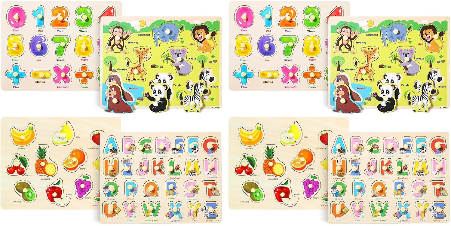 Thumbnail 6 de GRINNNIE Wooden Peg Puzzle for Toddlers 3