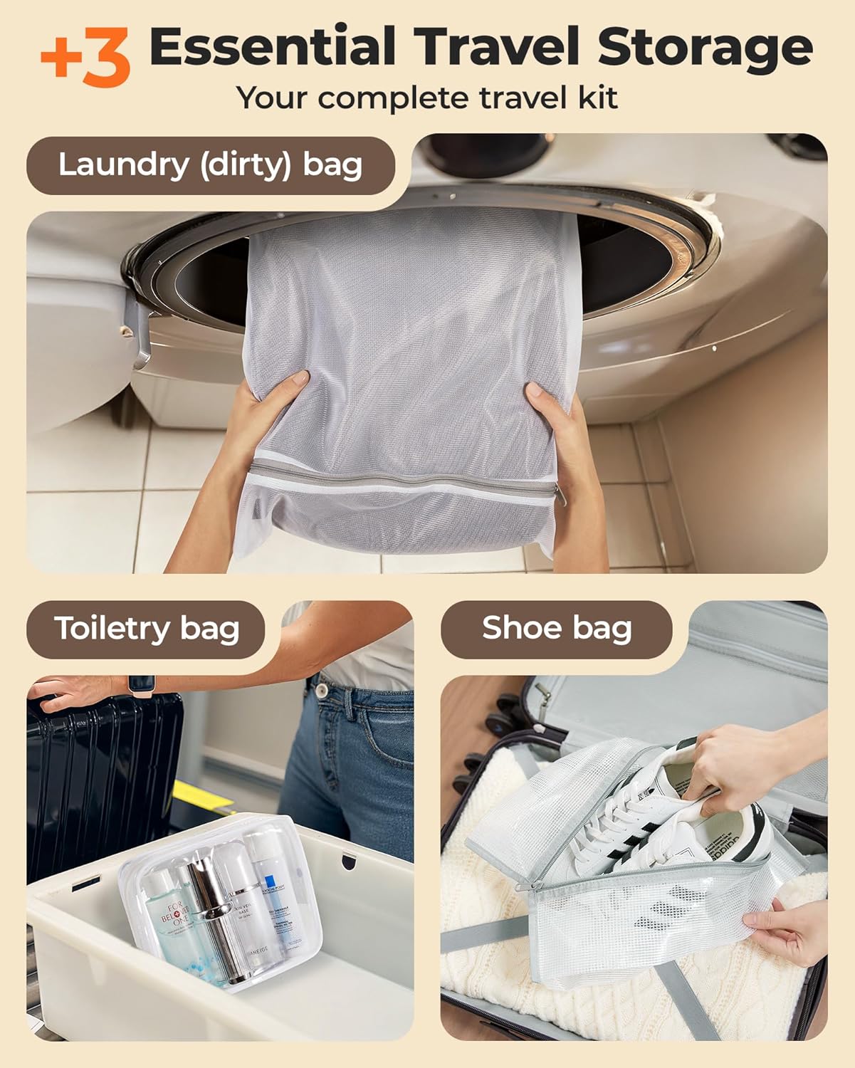 Detalle de BAGSMART Travel Vacuum Storage Bags with Mini Wireless Electric Pump (12-Piece Set)