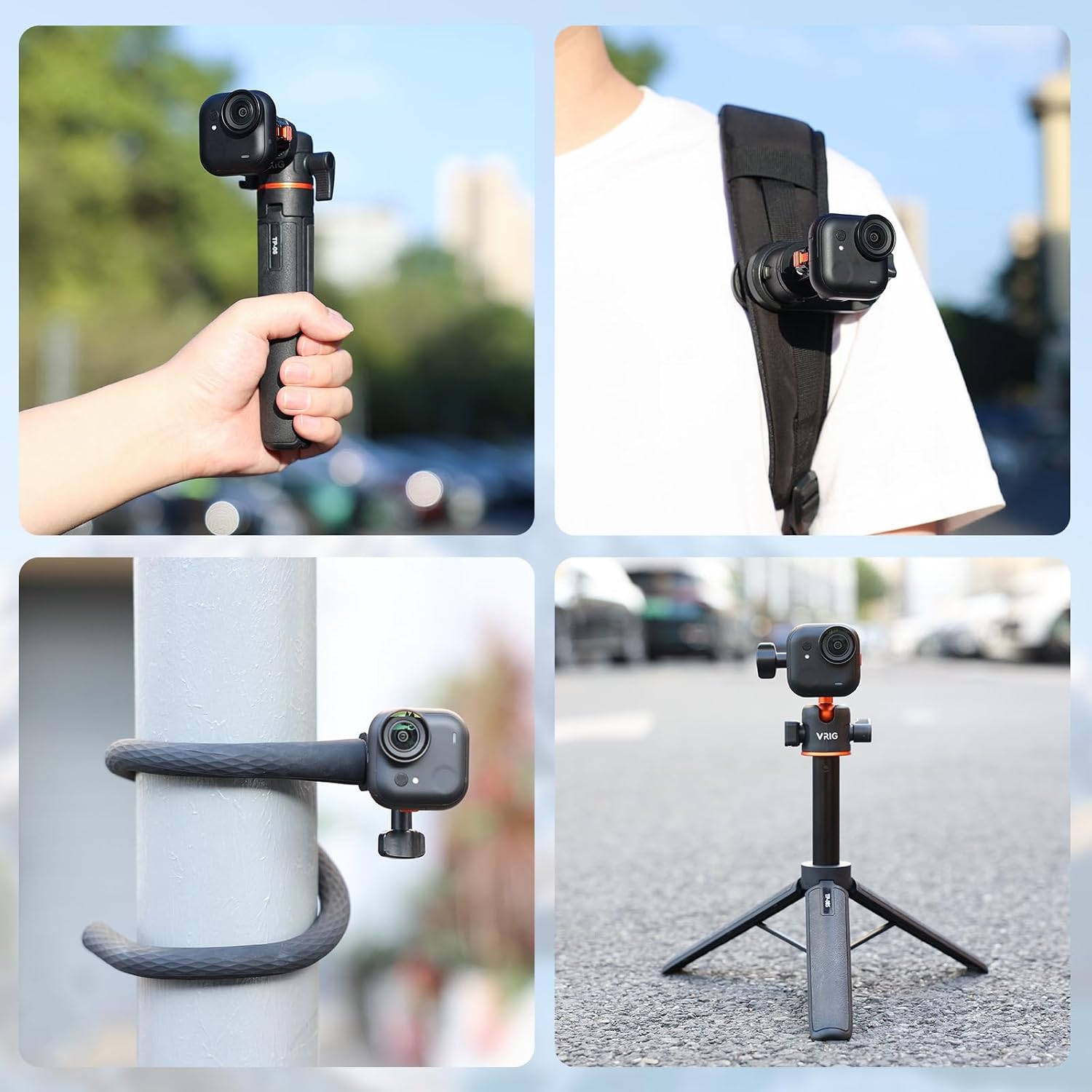 Thumbnail 4 de VRIG Magnetischer Schnellspanner-Adapter für Insta 360 GO Ultra – Aluminium, 1/4-Zoll, mit USB-C Ladeport