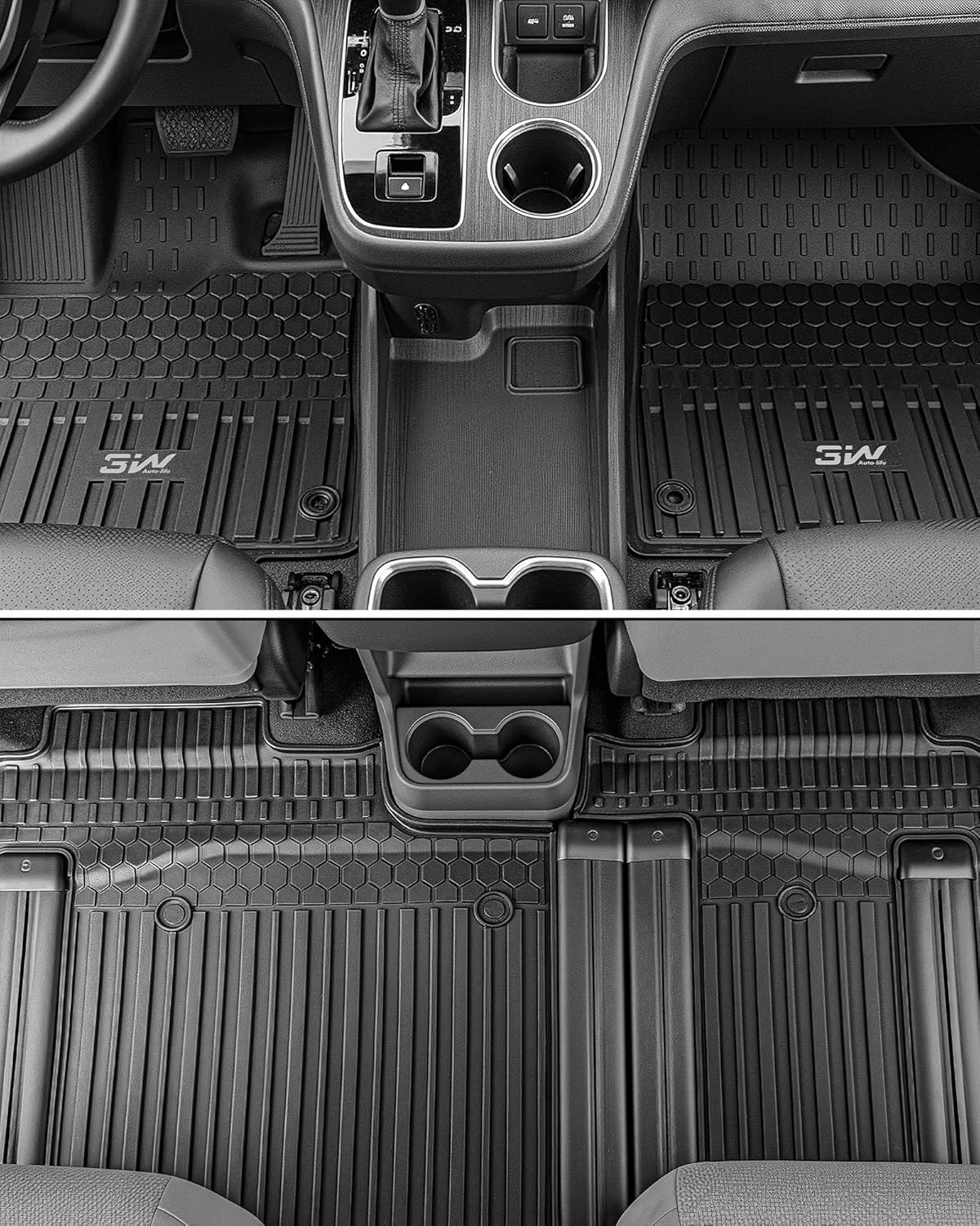 Thumbnail 3 de 3W Floor Mats&Cargo Liner Toyota Sienna 7‑Seat 2021‑2026