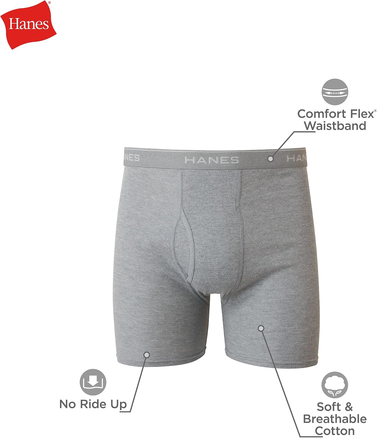 Thumbnail 4 de Hanes Boxer Briefs Pack Breathable 🩲