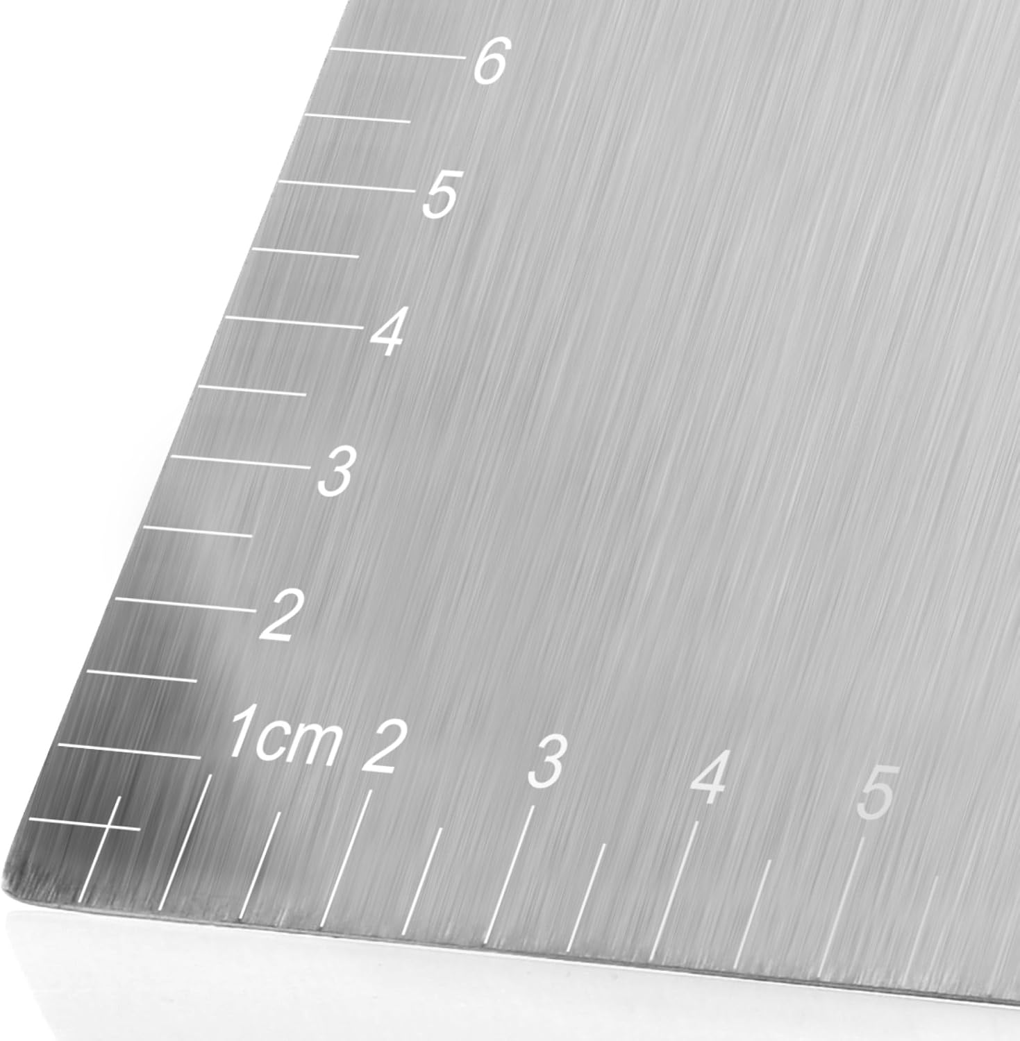 Detalle 2 de COM-FOUR spatule à pâte avec coupe-pâte en acier inoxydable, manche rond et bords droits (1 pièce)
