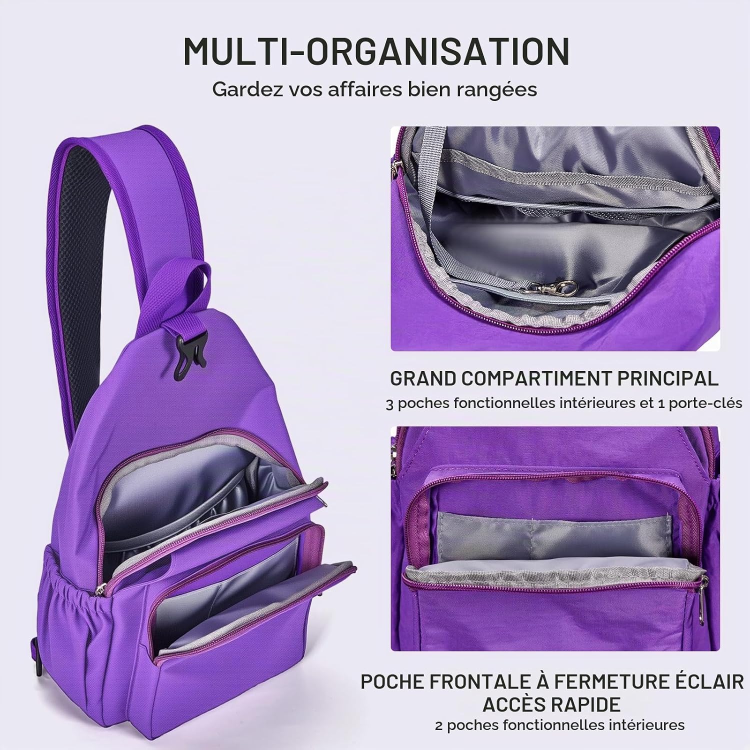 Detalle 2 de AOTIAN compacte schoudertas voor tablet van 11 inch, 23 x 9,5 x 38 cm