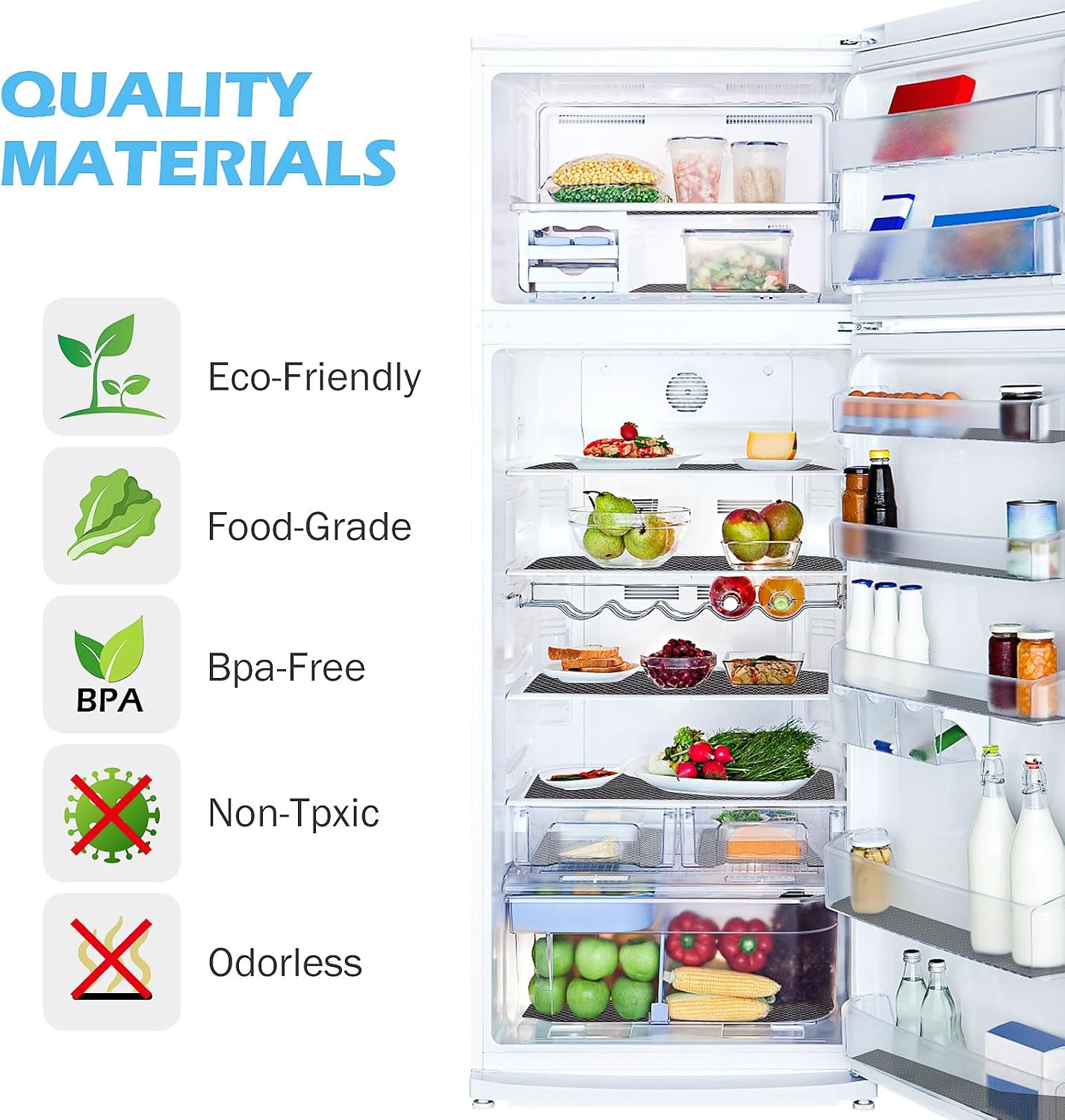 Detalle 2 de MooiFun BE-TD MAT-F Drawer and Shelf Liner, BPA-Free EVA, Waterproof, 23.6in x 240in