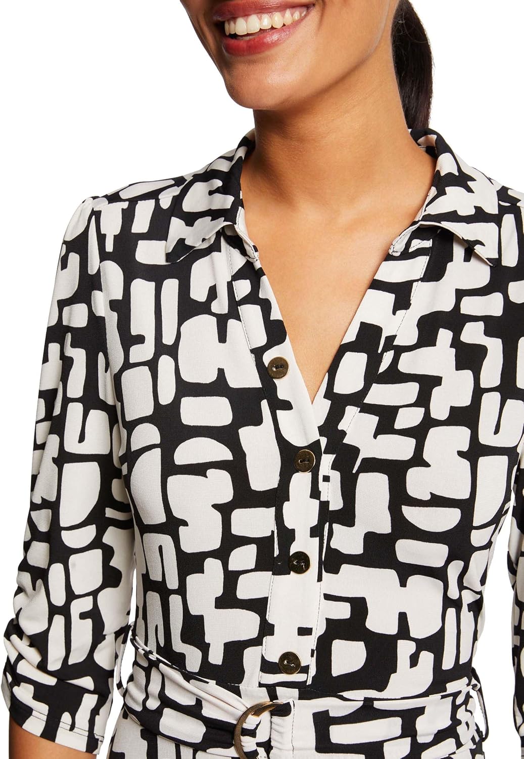 Detalle de Morgan 231-rlilo Robe Femme – Robe longue évasée imprimé abstrait