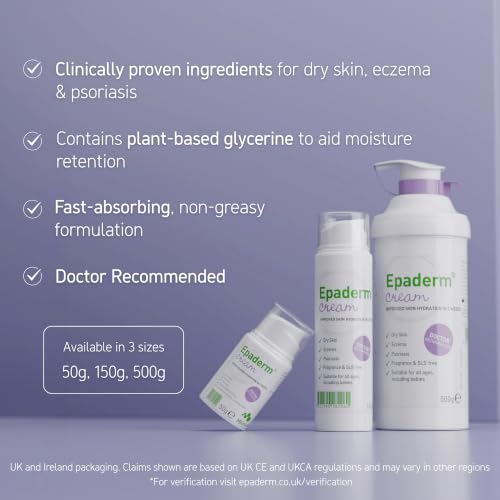 Thumbnail 4 de Epaderm Moisturising Cream for Dry Skin (500g Pump) – 2-in-1 Emollient and Cleanser