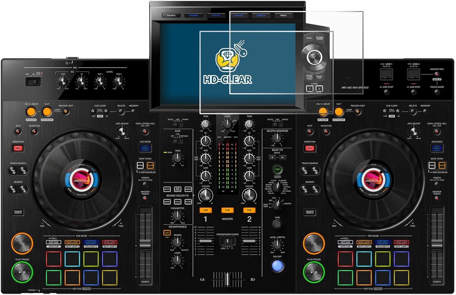 Detalle de brotect Pellicola Protettiva per Pioneer XDJ-RX3 (2 Pezzi) — Protezione schermo trasparente anti-impronte