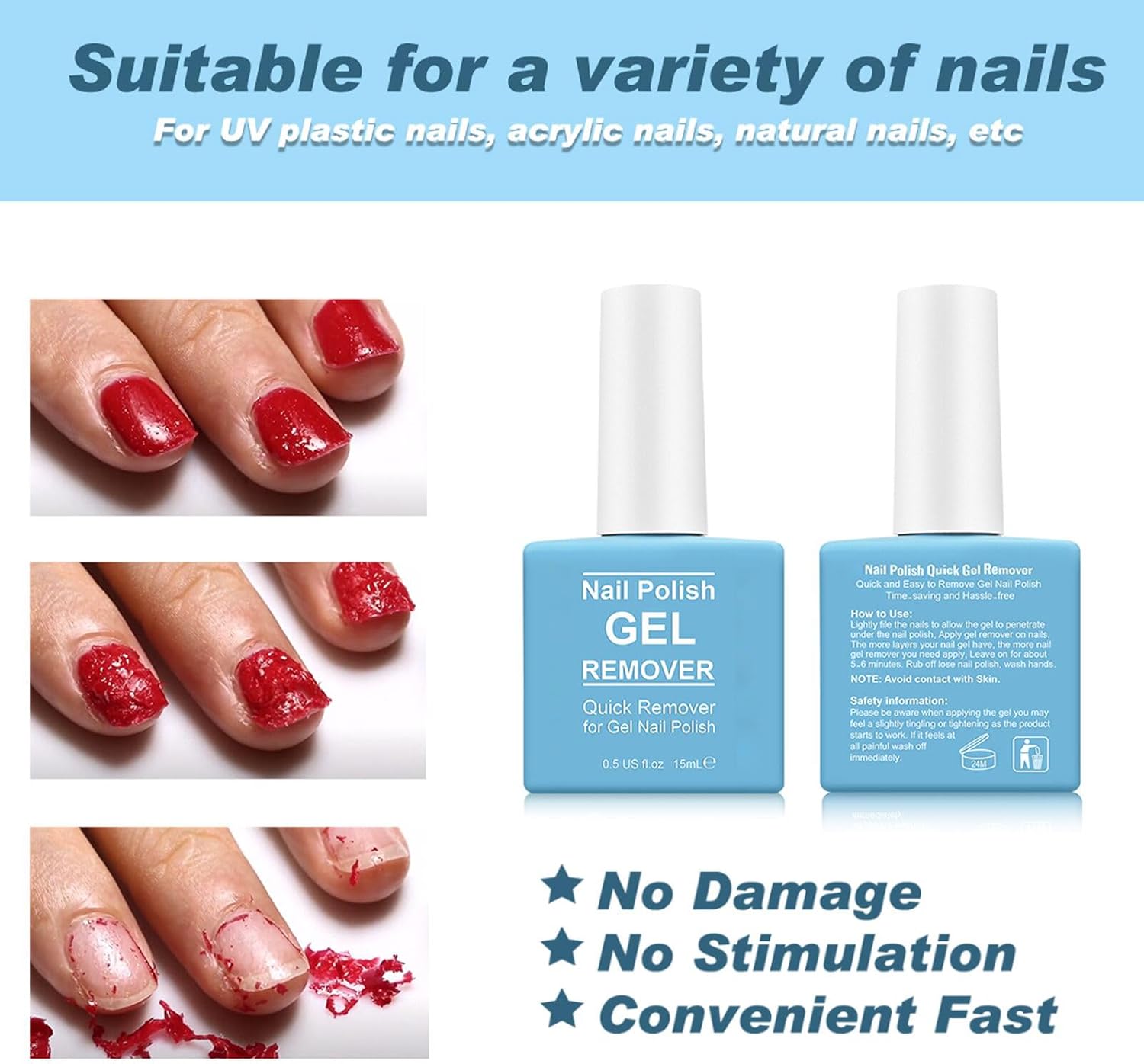 Thumbnail 4 de Dissolvant vernis gel Paquet de 2 💅