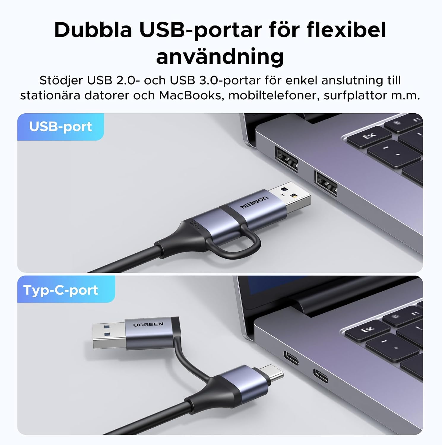 Detalle 2 de UGREEN 15389 HDMI-opnamekaart met 4K-invoer en 2K30Hz-opname, USB-A/C