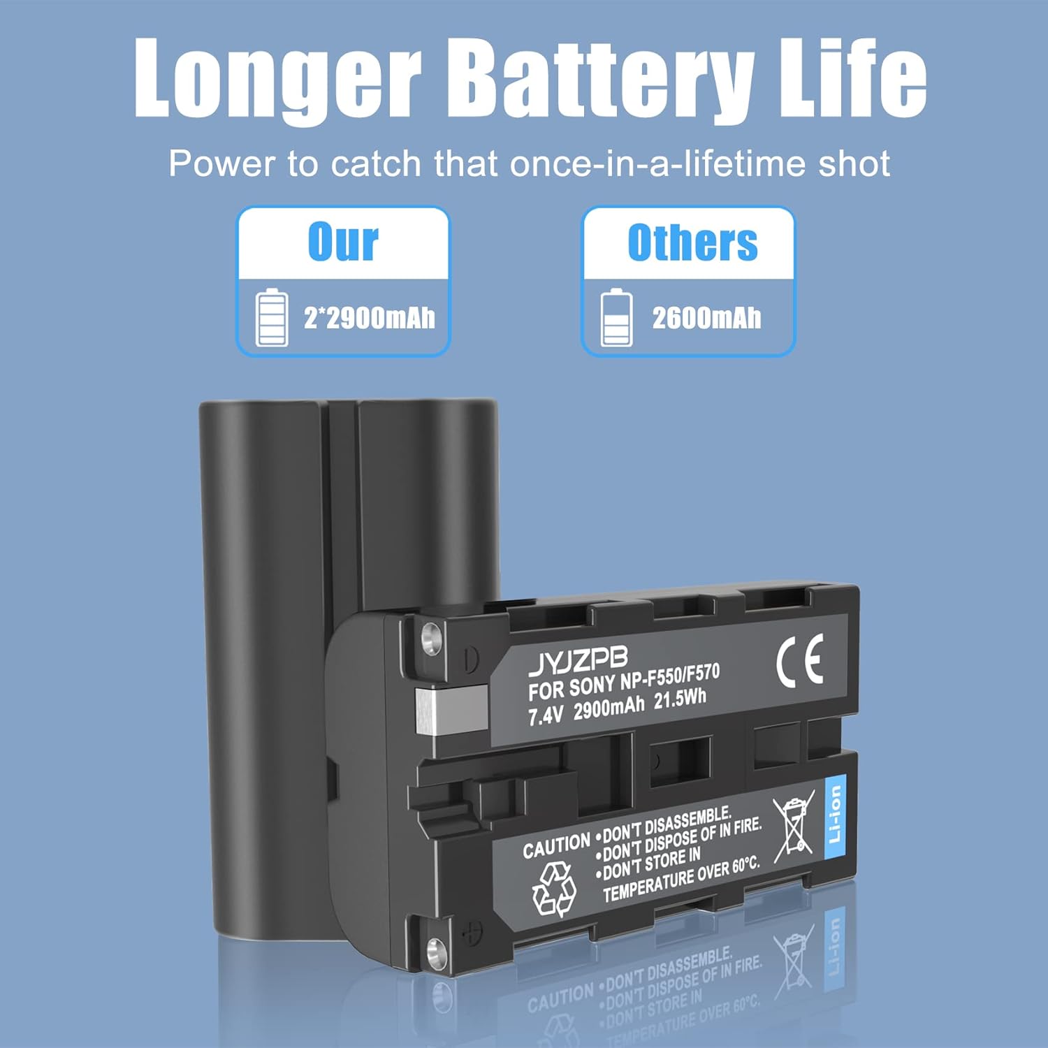 Detalle 1 de JYJZPB NP-F550 Battery 2900mAh 2-Pack