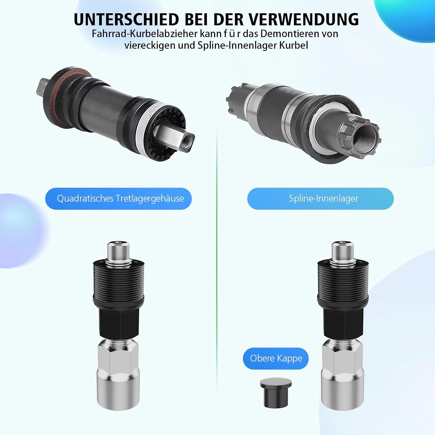 Detalle de Scalnuvyyh XT10SJZZ-11504661 cranktrekkerset voor vierkante en gesplinde trapassen
