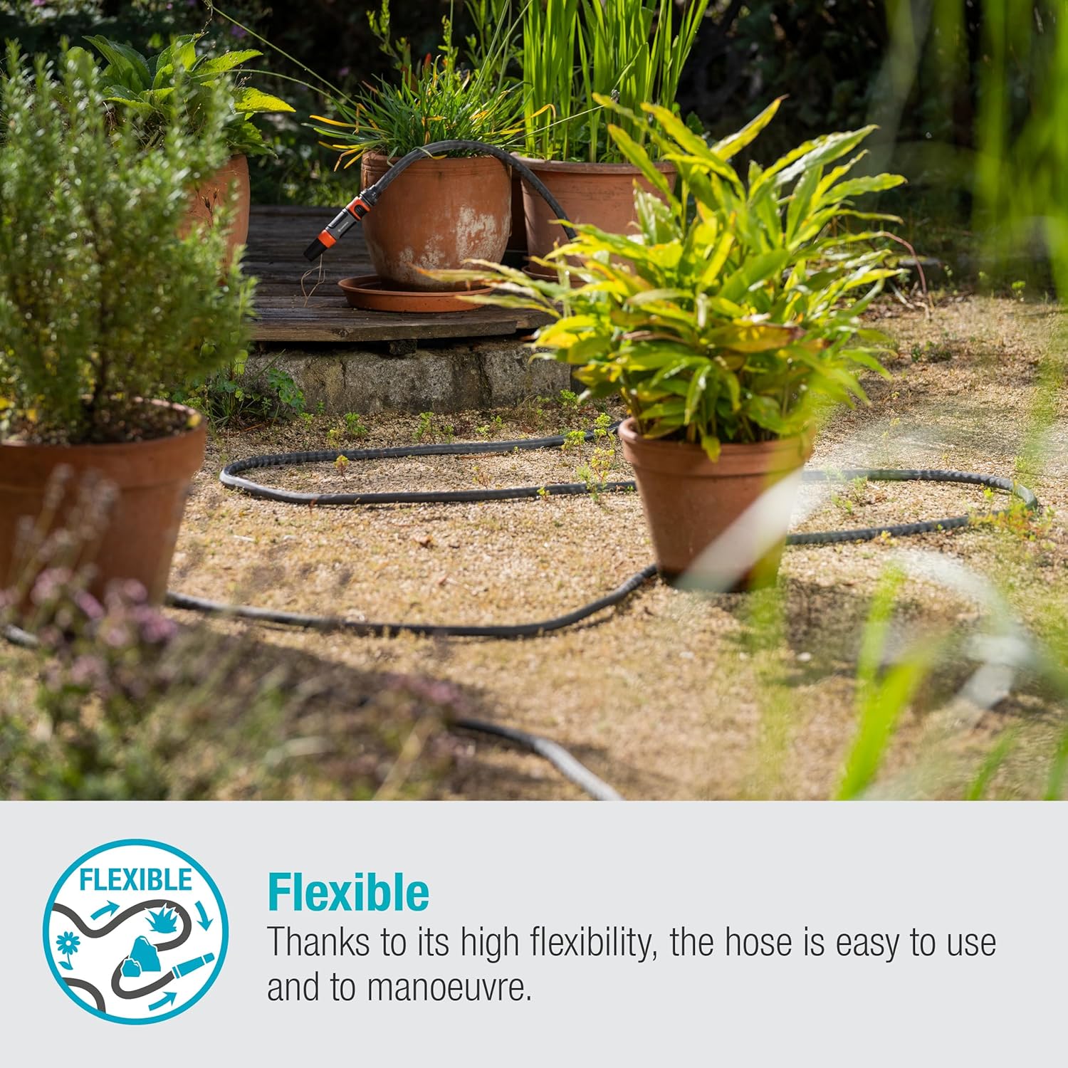 Detalle 2 de Gardena Liano Life 30m: Manguera textil flexible