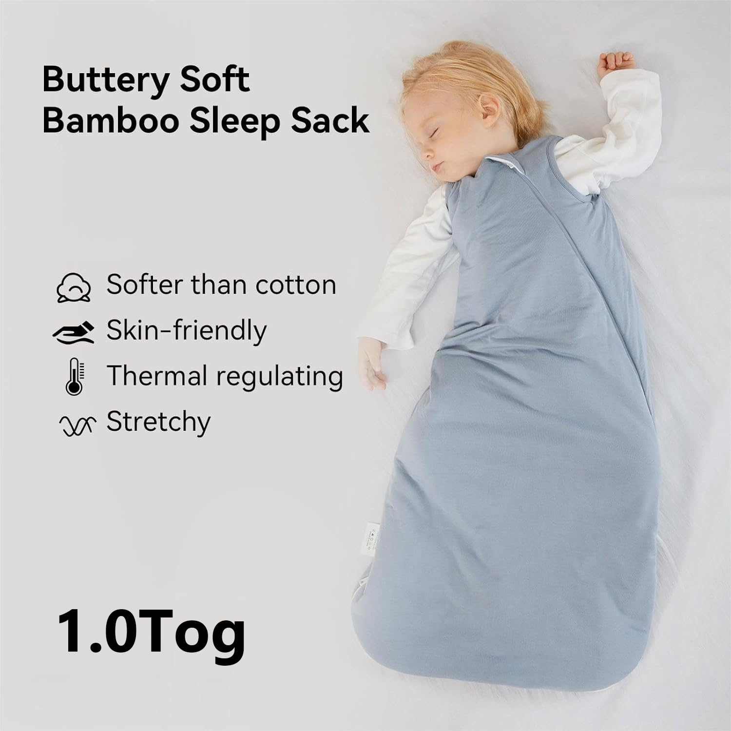Thumbnail 1 de BubblePanda Bamboo Sleep Sack 6-12 Months, 1.0 Tog — Soft, Breathable Wearable Blanket
