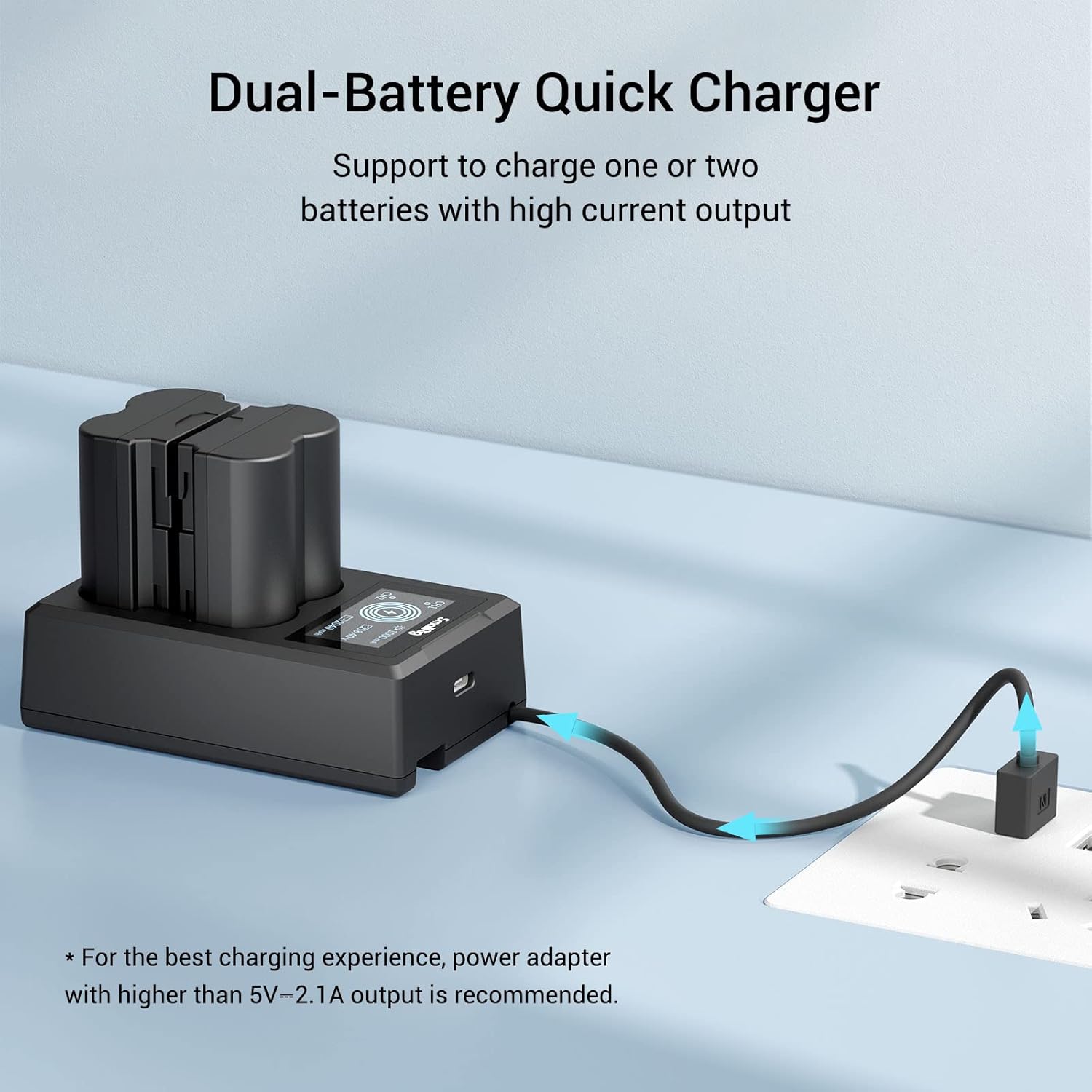 Thumbnail 4 de SMALLRIG Kit batteries de rechange NP-W235 (VG-XT4-3822) compatible Fujifilm + chargeur écran LCD (lot de 2)
