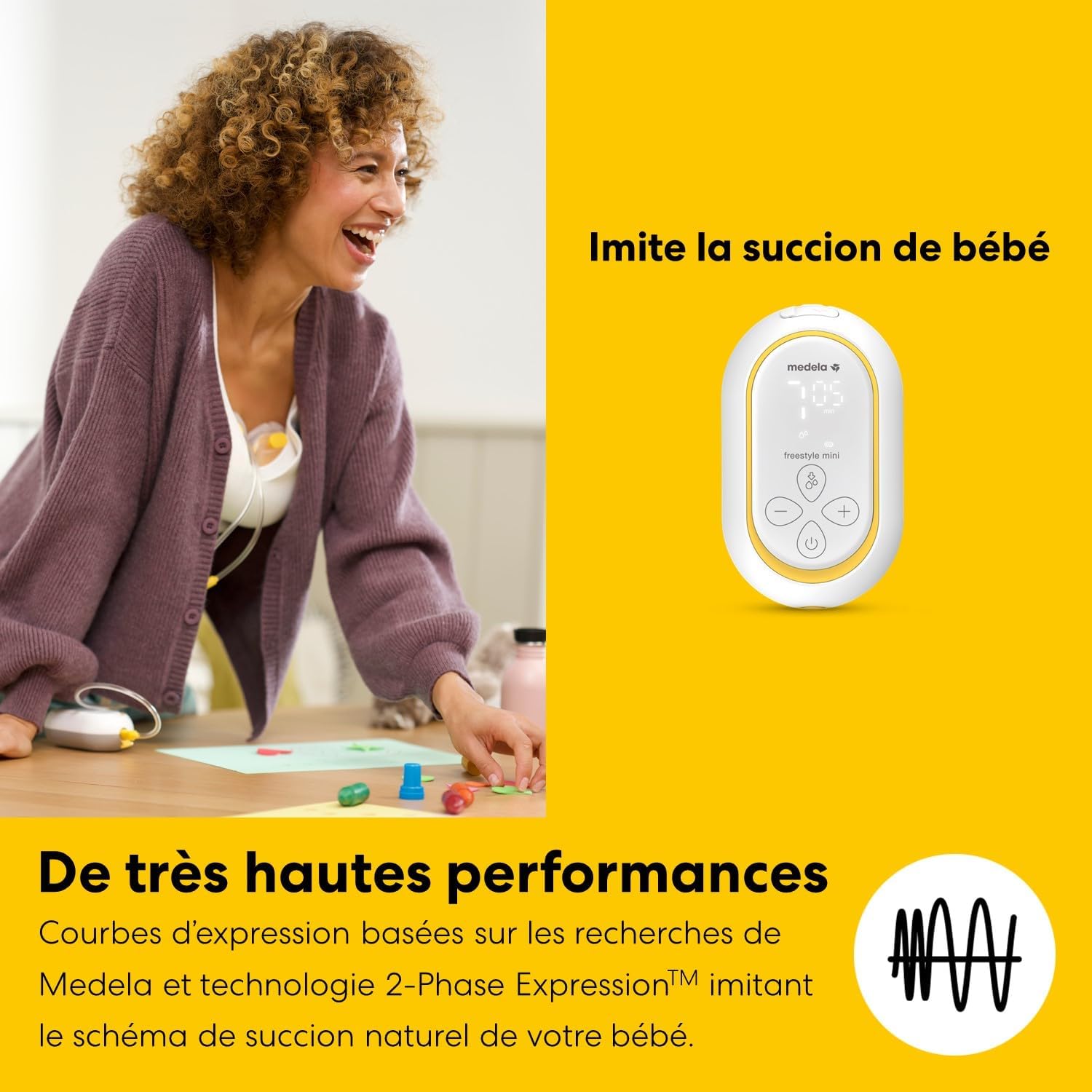 Thumbnail 4 de Medela Tire-lait double électrique Freestyle Mini Hands-Free avec collecteurs mains libres et batterie rechargeable