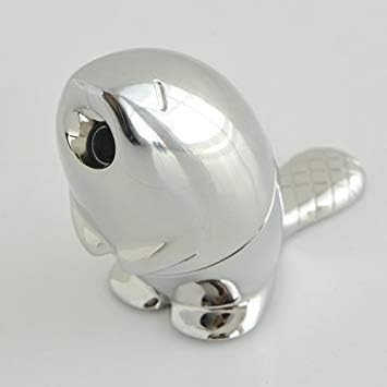 Detalle de Alessi RT02 Kastor puntenslijper van verchroomd zamak, zilverkleurig