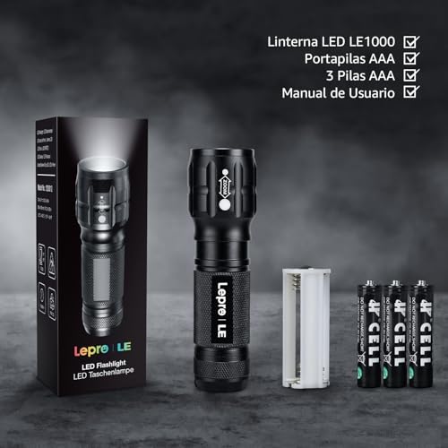 Thumbnail 7 de Lepro Linterna LED LE1000 de Lighting EVER: linterna portátil de alta potencia con zoom