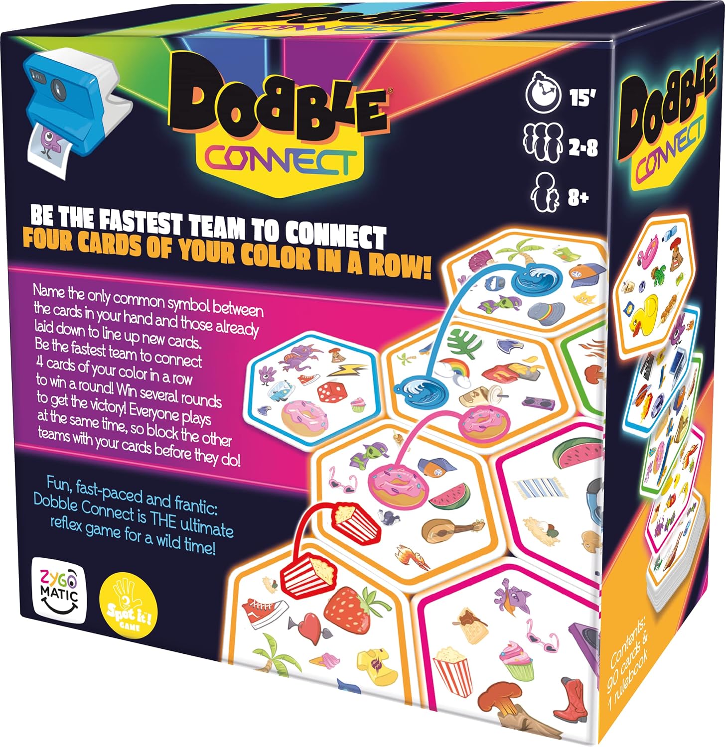 Detalle 2 de Asmodee Dobble Connect reaction card game ๐