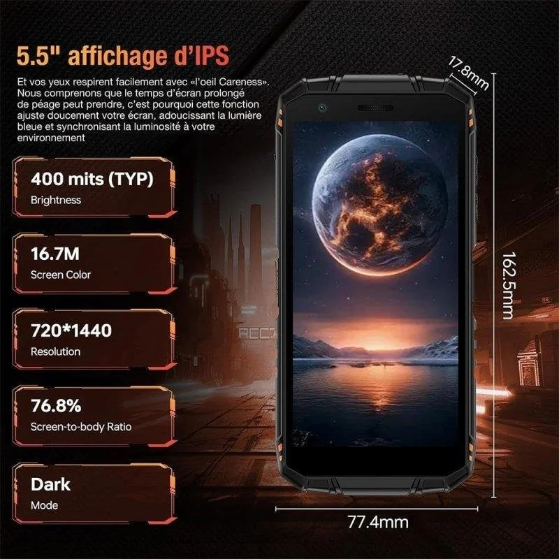Thumbnail 2 de Doogee Fire 3 Max 4G Dual SIM 8GB/256GB Naranja con NFC y cámara 48MP