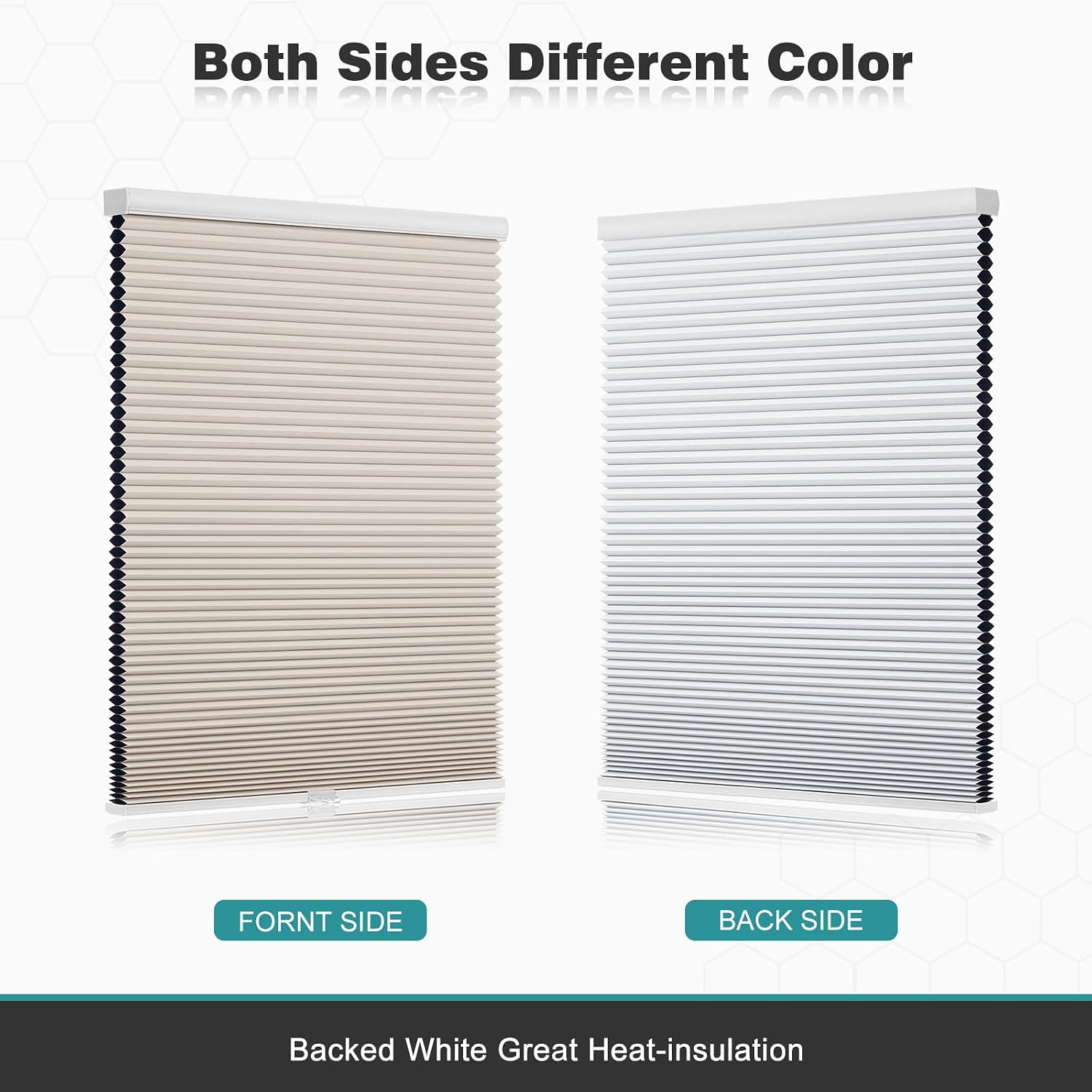 Detalle 2 de Changshade Shade Cordless Blackout Cellular Shade, Beige, 32" x 48