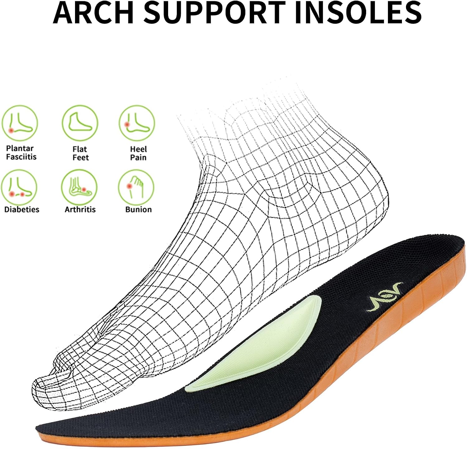 Thumbnail 3 de B BEASUR Women's Walking Shoes with Arch Support — Removable Insole for Plantar Fasciitis (US 5.5–11)