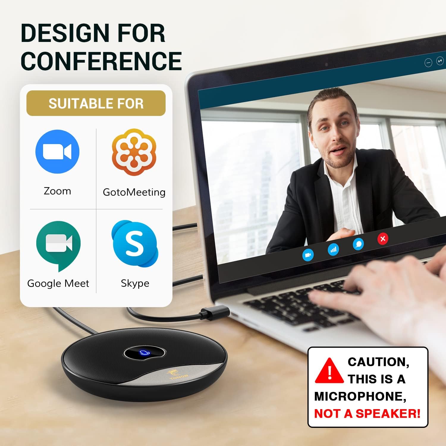 Detalle 2 de Tonor TM20 micrófono USB para conferencias