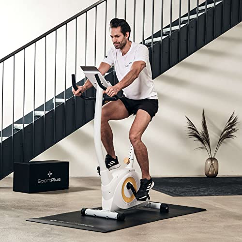 Detalle 2 de SportPlus Ergo-Heimtrainer SP-HT-9510-W-iE: bicicleta estática compacta con 24 niveles de resistencia y conexión Kinomap