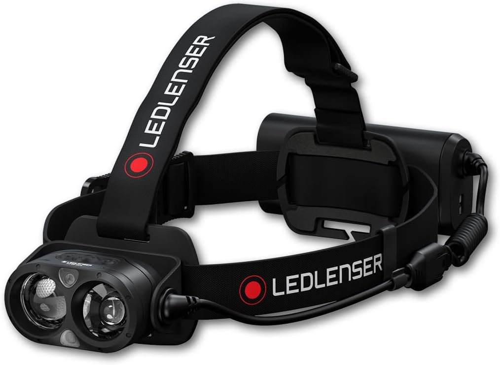 Detalle de Ledlenser H19R Core Headlamp: 3500 Lumens, Rechargeable, IP67, Long-Distance Beam