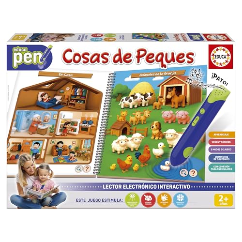 Detalle de Educa EducaPen Cosas de Peques 20321, juego interactivo con lápiz óptico y cuaderno